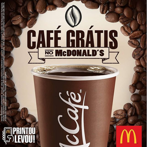 McDonald's lança promoção "Café grátis"